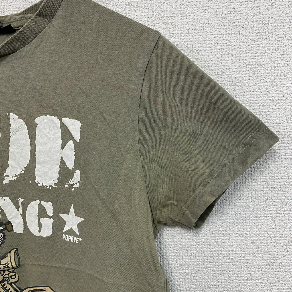 POPEYE　ポパイ　半袖プリントTシャツ　カーキ　Sサイズ　古着