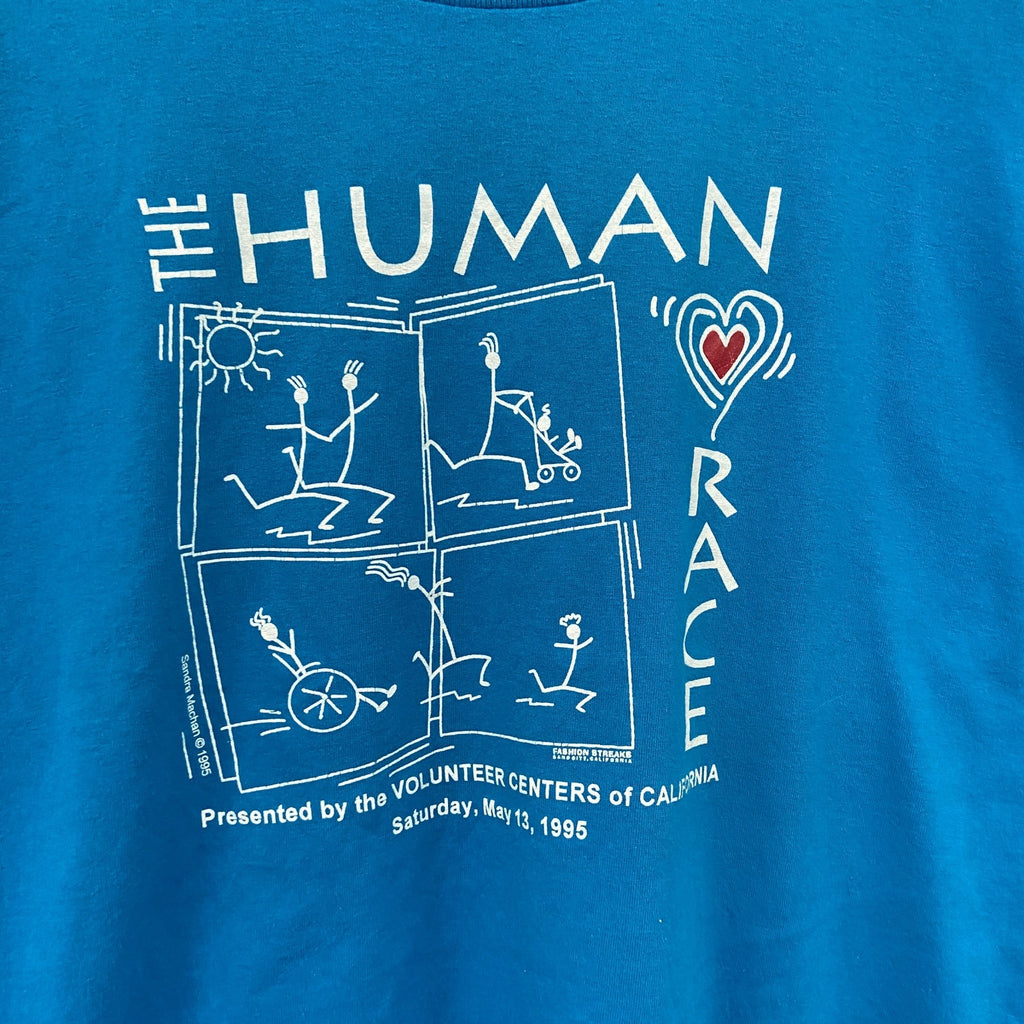 ONEITA　半袖プリントTシャツ　シングルステッチ　水色　ライトブルー　XLサイズ カットソー メンズ コットン 古着