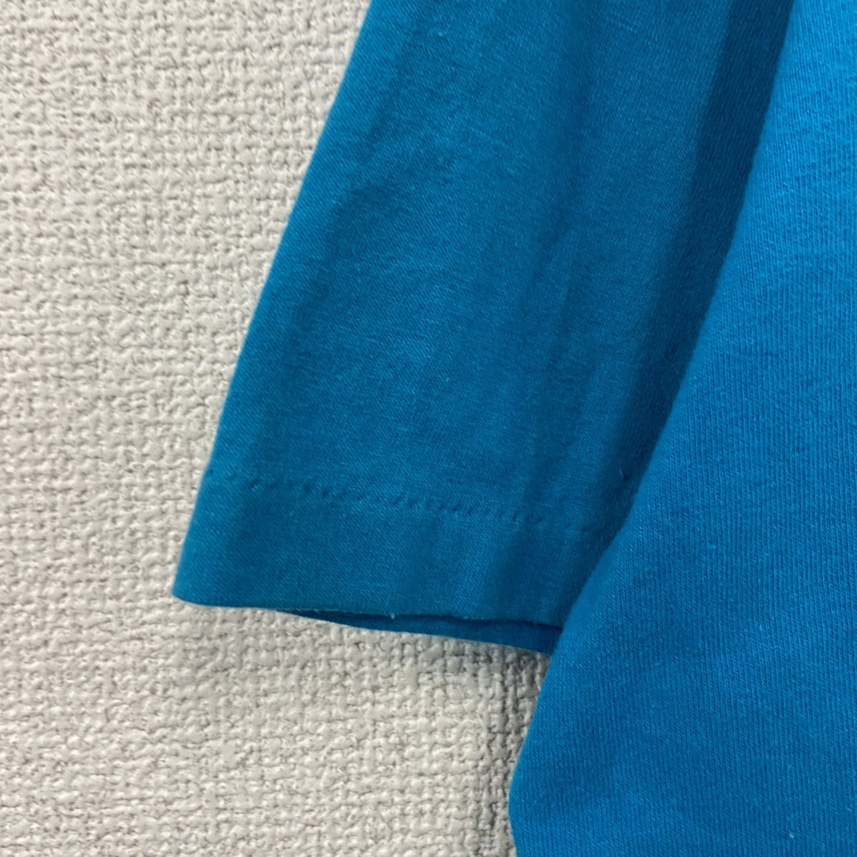 ONEITA　半袖プリントTシャツ　シングルステッチ　水色　ライトブルー　XLサイズ カットソー メンズ コットン 古着