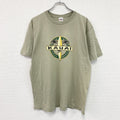 00s　anvil　アンビル　半袖プリントTシャツ　アーチプリント　ヴィンテージ　カーキ　Lサイズ　古着