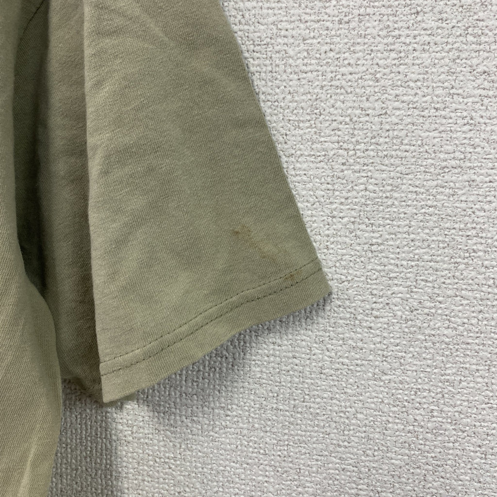 00s　anvil　アンビル　半袖プリントTシャツ　アーチプリント　ヴィンテージ　カーキ　Lサイズ　古着