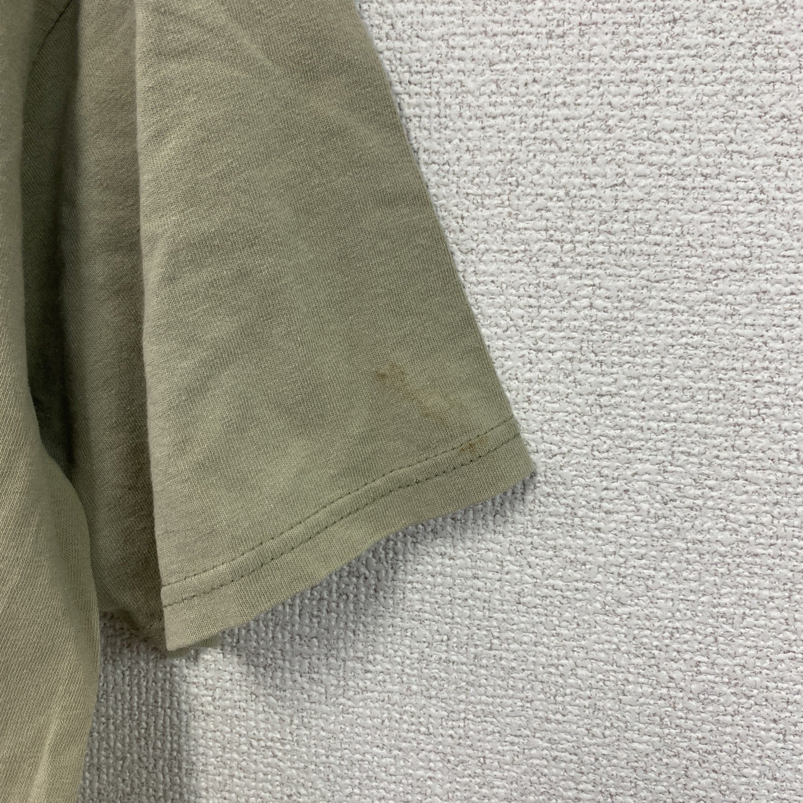 00s　anvil　アンビル　半袖プリントTシャツ　アーチプリント　ヴィンテージ　カーキ　Lサイズ　古着