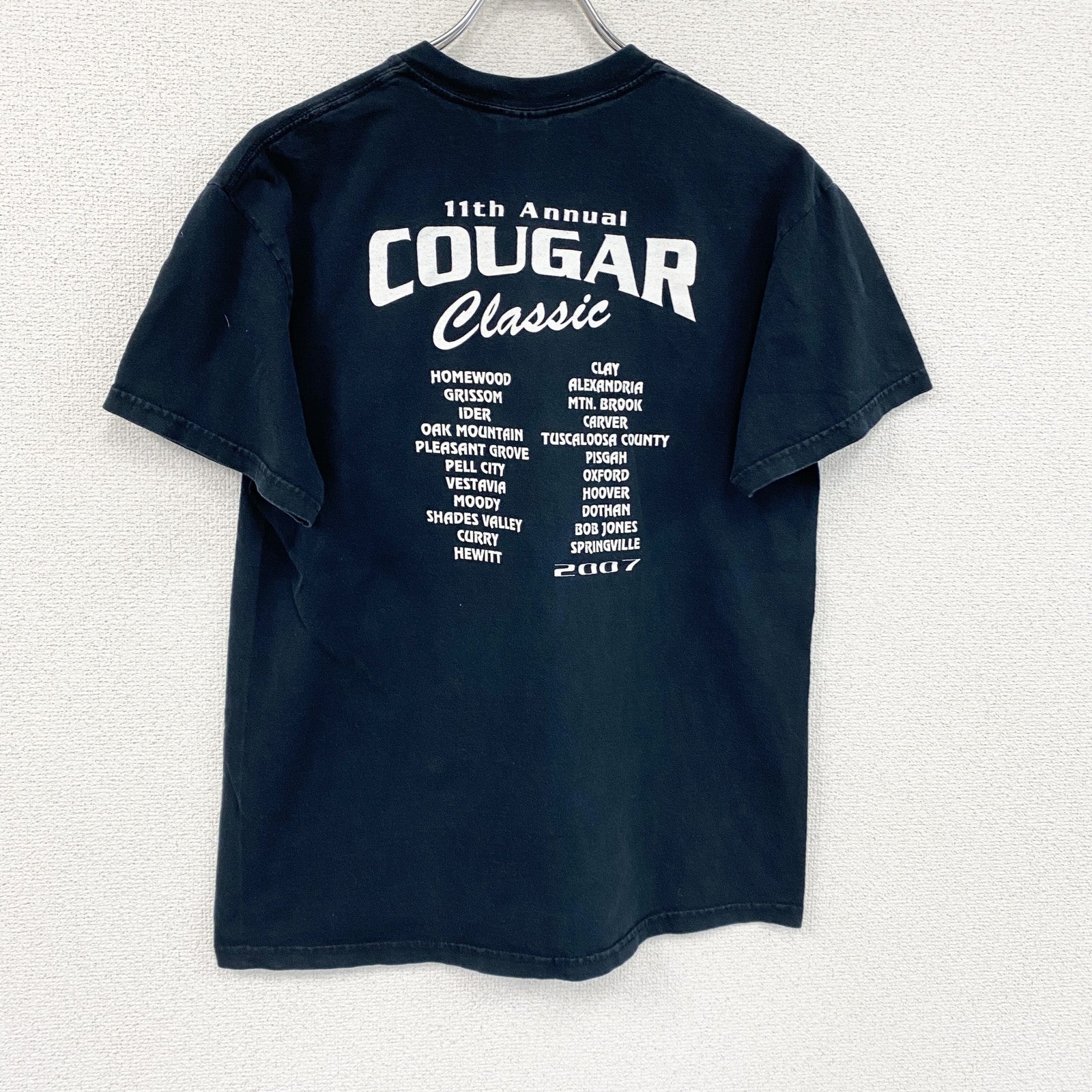 00s　GILDAN　ギルダン　スヌーピー　Coca Cola　COUGAR　半袖Tシャツ　黒　ブラック　Ｍサイズ　　古着