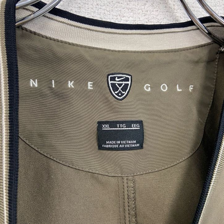 NIKE GOLF　ナイキゴルフ　プルオーバージャケット　深緑　ダークグリーン　カーキ　Lサイズ　古着