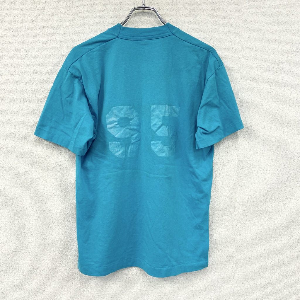 FRUIT OF THE LOOM　フルーツオブザルーム　半袖プリントTシャツ　シングルステッチ　水色　ライトブルー　Lサイズ カットソー メンズ コットン 古着
