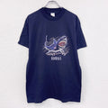 ～00s　半袖プリントTシャツ　アニマルT　サメ　HAWAII　スーベニア　ヴィンテージ　紺　ネイビー　Lサイズ　古着