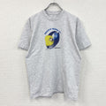 00s　オンワード樫山　松本零士　湧永製薬　半袖Tシャツ　コラボT　染み込みプリント　シングルステッチ　霜降りグレー　