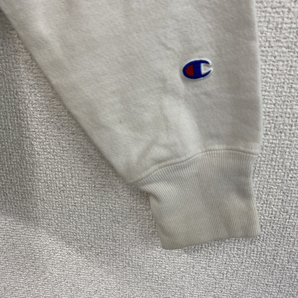 Champion　チャンピオン　リバースウィーブ　スウェット/トレーナー　刺繍ロゴ　白　ホワイト　古着