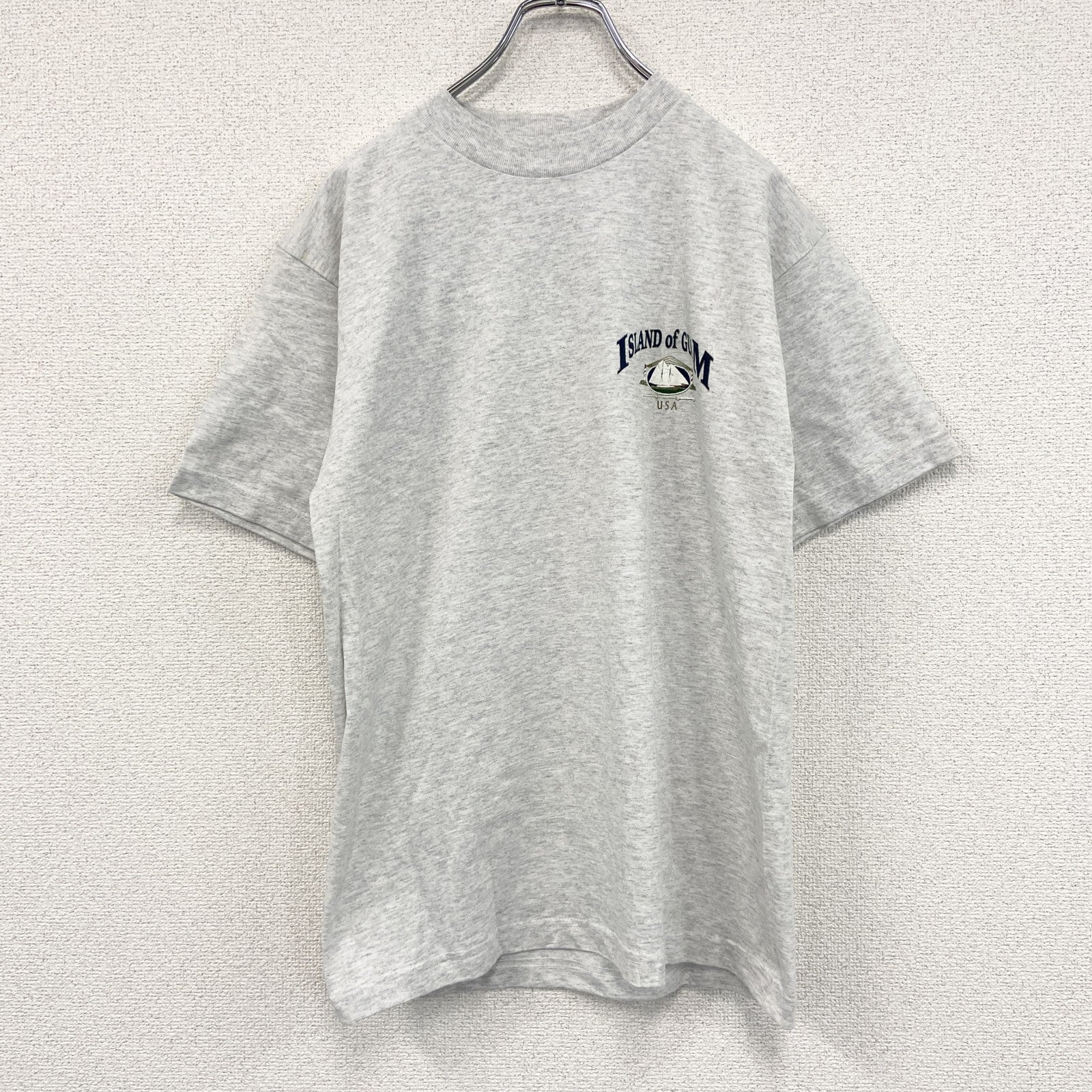 00s　ALSTYLE APPAREL　半袖プリントスーベニアＴシャツ　グアム　両面プリント　ヴィンテージ　霜降りグレー　Mサイズ　古着