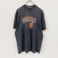 TRENCH　GIANTS　ジャイアンツ　半袖プリントTシャツ　シングルステッチ　ダークグレー　XLサイズ　古着