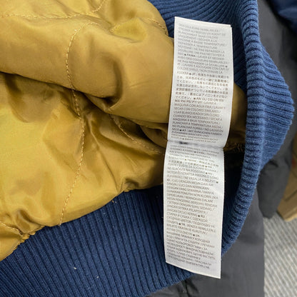 GAP　ギャップ　MA-1　フライトジャケット　ナイロンジャケット　中綿入り　キルティング　紺　ネイビー　Sサイズ