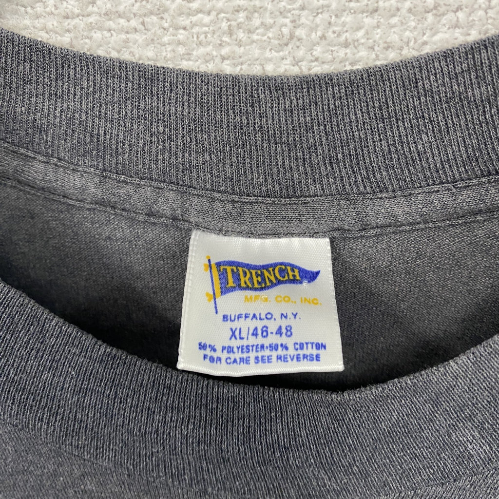 TRENCH　GIANTS　ジャイアンツ　半袖プリントTシャツ　シングルステッチ　ダークグレー　XLサイズ　古着