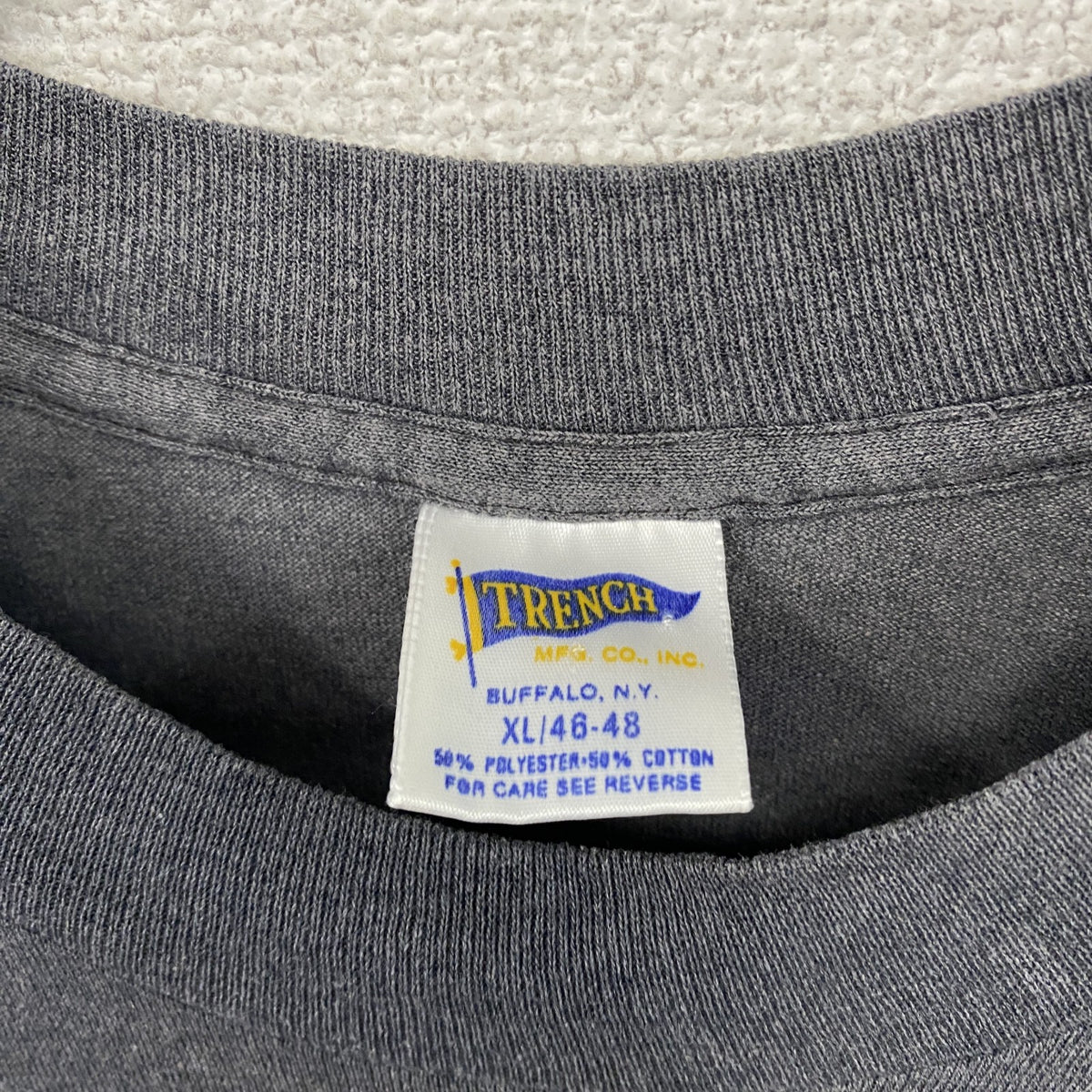TRENCH　GIANTS　ジャイアンツ　半袖プリントTシャツ　シングルステッチ　ダークグレー　XLサイズ　古着