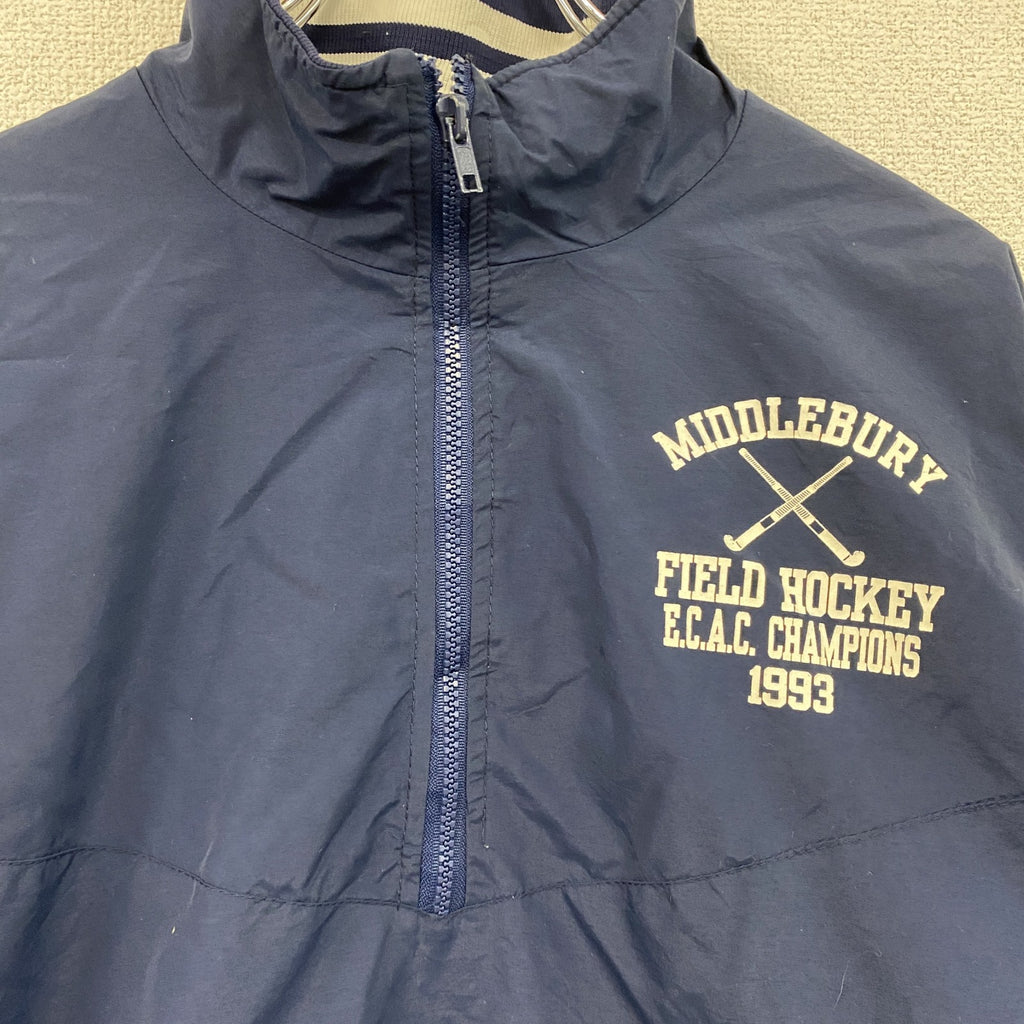 ～90s　BOATHOUSE　ボートハウス　ハーフジップナイロンプルオーバージャケット　紺　ネイビー　XLサイズ　　ヴィンテージ　古着