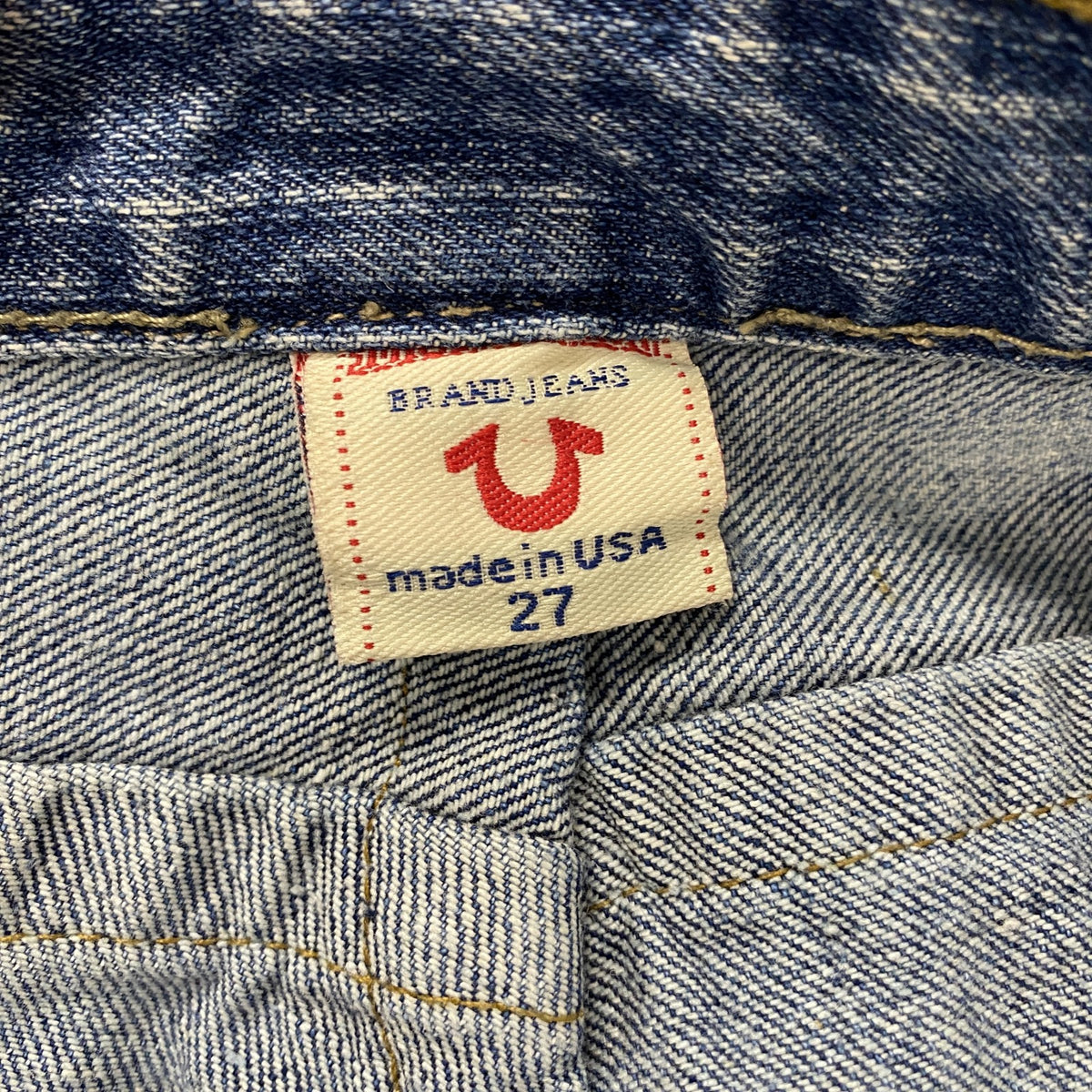 00s　True Religion　トゥルーレリジョン　フレアデニムパンツ/ジーンズ　ジップフライ　インディゴ　27サイズ　古着