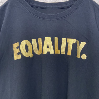 古着 used　NIKE　ナイキ　DRY-FIT　半袖プリントTシャツ　EQUALITY.　レトロ　黒　ブラック　Lサイズ