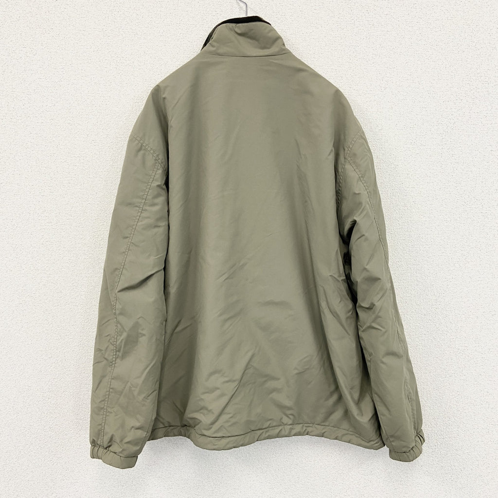 00s　OLD UNIQLO　フリースジャケット　フルジップナイロンジャケット　リバーシブル　カモ柄　迷彩柄　ベージュ　Lサイズ　古着