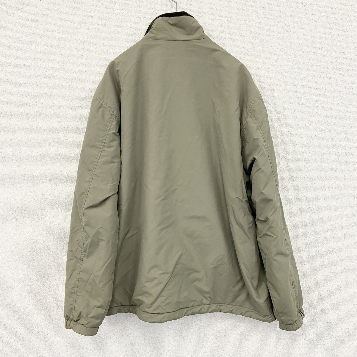 00s　OLD UNIQLO　フリースジャケット　フルジップナイロンジャケット　リバーシブル　カモ柄　迷彩柄　ベージュ　Lサイズ　古着