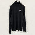 Callaway Golf　キャロウェイ　長袖ハイネックＴシャツ　刺ロゴ　ワンポイント　黒　ブラック　Lサイズ ロンT カットソー メンズ 古着