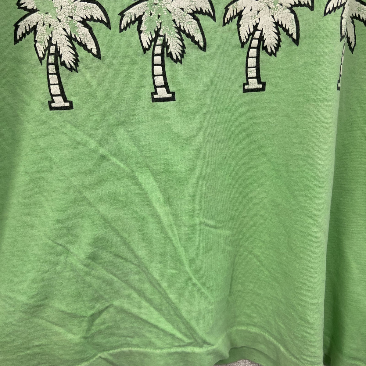 DAYTONA BEACH　デイトナビーチ　半袖プリントTシャツ　シングルステッチ　黄緑　ライトグリーン カットソー メンズ 古着