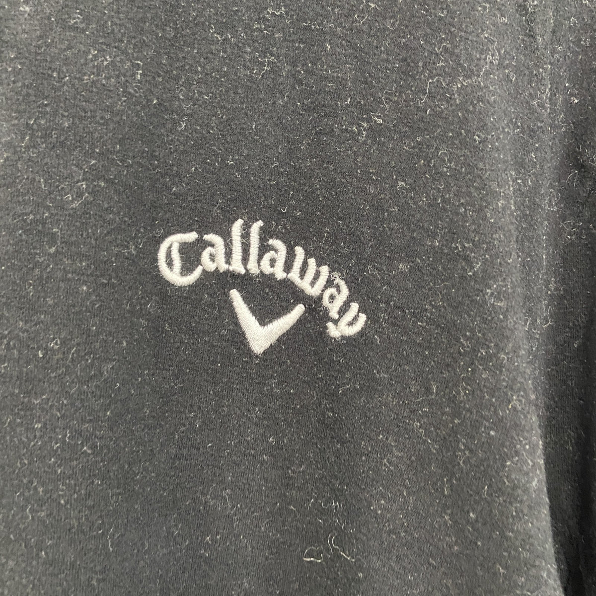 Callaway Golf　キャロウェイ　長袖ハイネックＴシャツ　刺ロゴ　ワンポイント　黒　ブラック　Lサイズ ロンT カットソー メンズ 古着