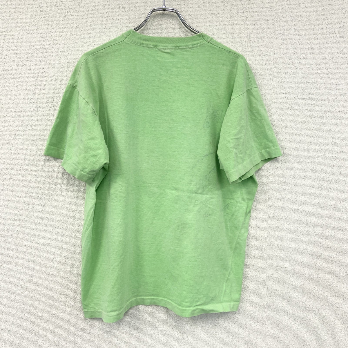 DAYTONA BEACH　デイトナビーチ　半袖プリントTシャツ　シングルステッチ　黄緑　ライトグリーン カットソー メンズ 古着