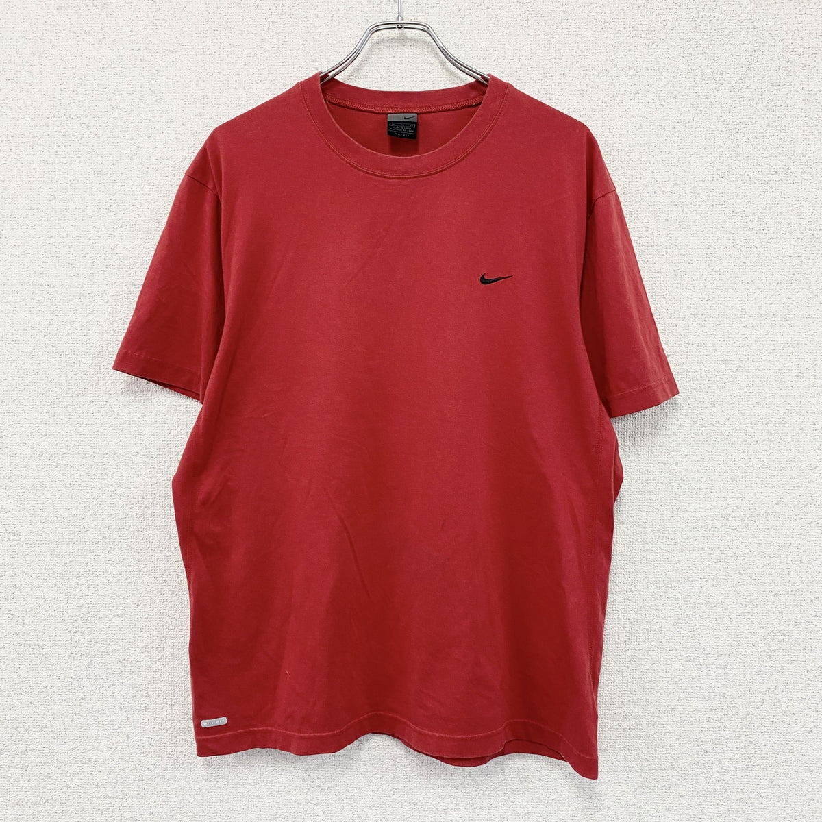 00s　NIKE　ナイキ　DRI-FIT　半袖Tシャツ　スウッシュ　ヴィンテージ　赤　レッド　XLサイズ　古着
