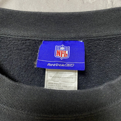 古着 used　Reebok　NFL　Steelers 　長袖スウェット　トレーナー　刺繍ワッペン　アメフト　Mサイズ