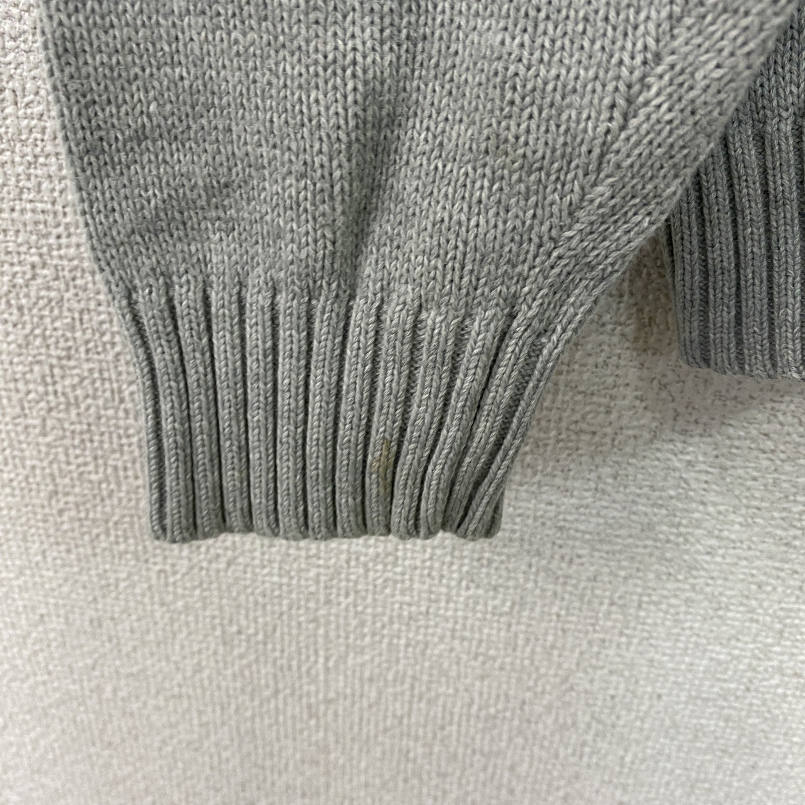 ～00s　OLD UNIQLO　オールドユニクロ　コットンニットセーター　ヴィンテージ　灰色　グレー　Lサイズ　古着
