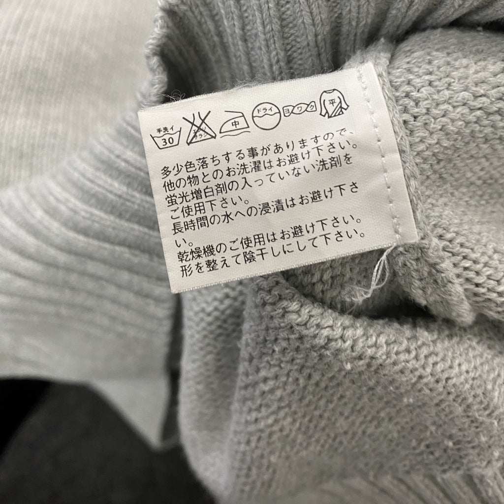 ～00s　OLD UNIQLO　オールドユニクロ　コットンニットセーター　ヴィンテージ　灰色　グレー　Lサイズ　古着
