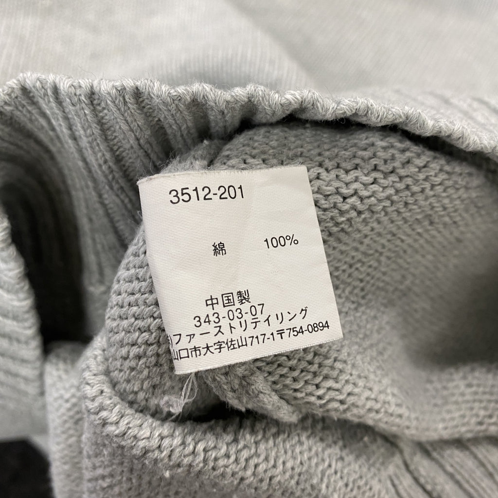 ～00s　OLD UNIQLO　オールドユニクロ　コットンニットセーター　ヴィンテージ　灰色　グレー　Lサイズ　古着