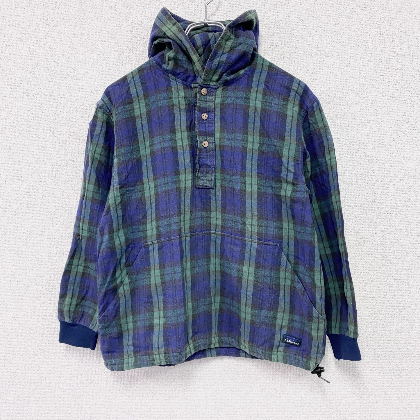 80s～　L.L.Bean　エルエルビーン　アノラックパーカー　ブラックウォッチチェック柄　ヴィンテージ　Mサイズ