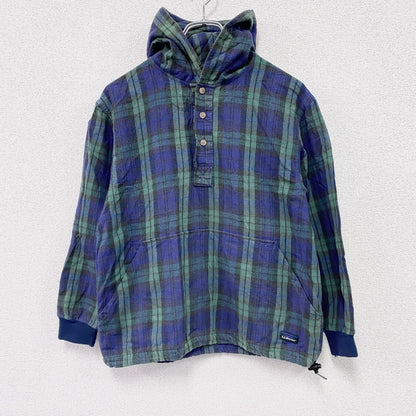 80s～　L.L.Bean　エルエルビーン　アノラックパーカー　ブラックウォッチチェック柄　ヴィンテージ　Mサイズ