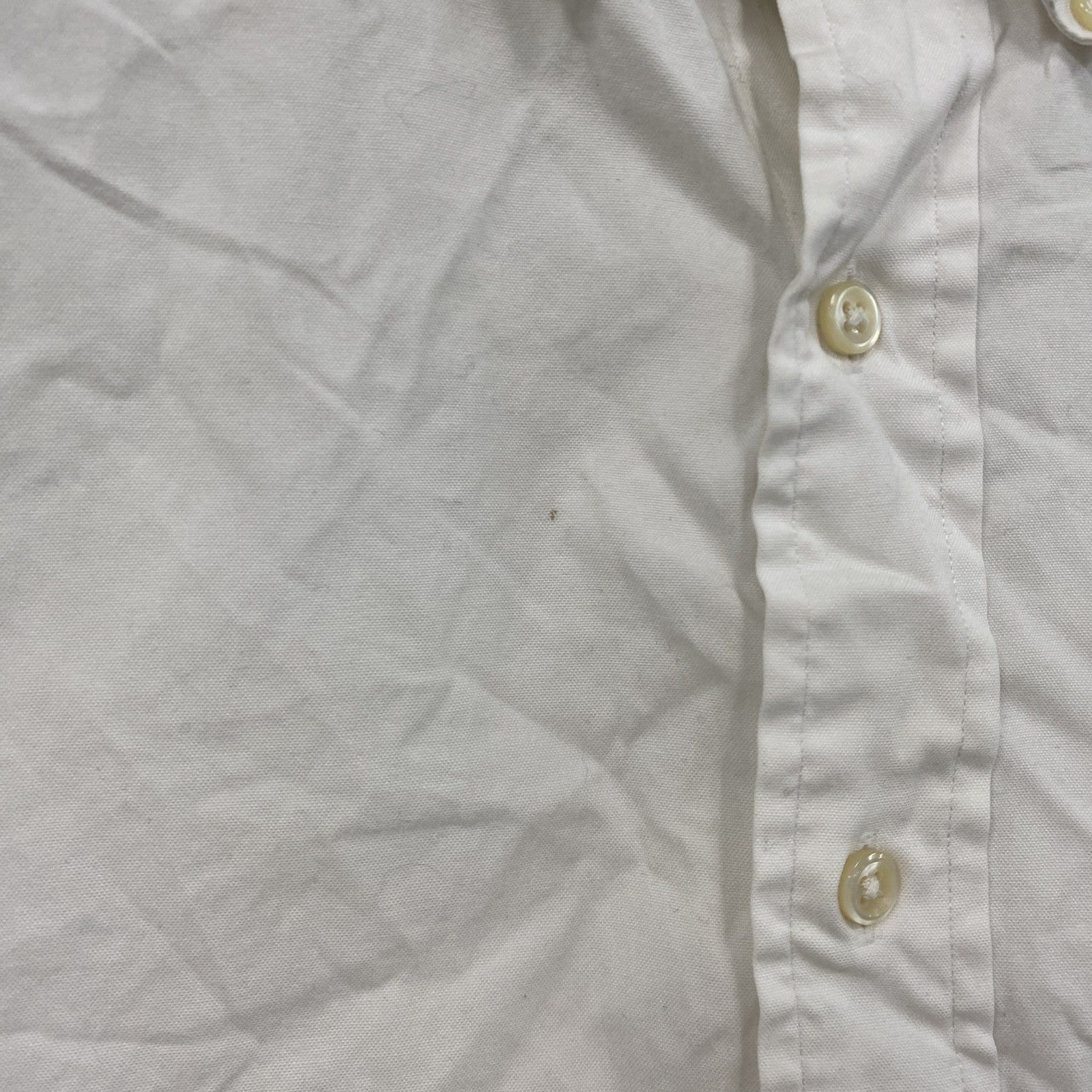Ralph Lauren　ラルフローレン　CLASSIC FIT　長袖ボタンダウンシャツ　白　ホワイト　43サイズ　古着