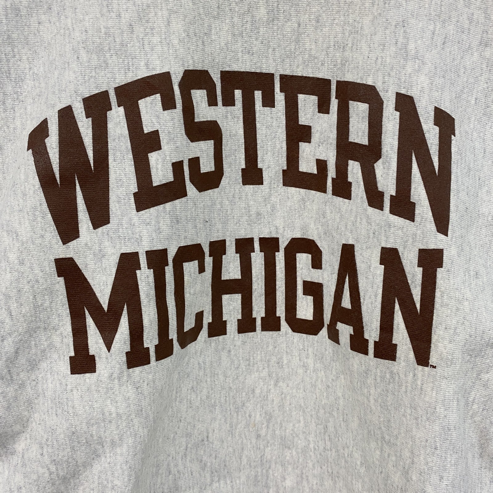 Champion　チャンピオン　リバースウィーブ　スウェット/トレーナー　アーチプリント　灰色　霜降りグレー　Sサイズ　古着