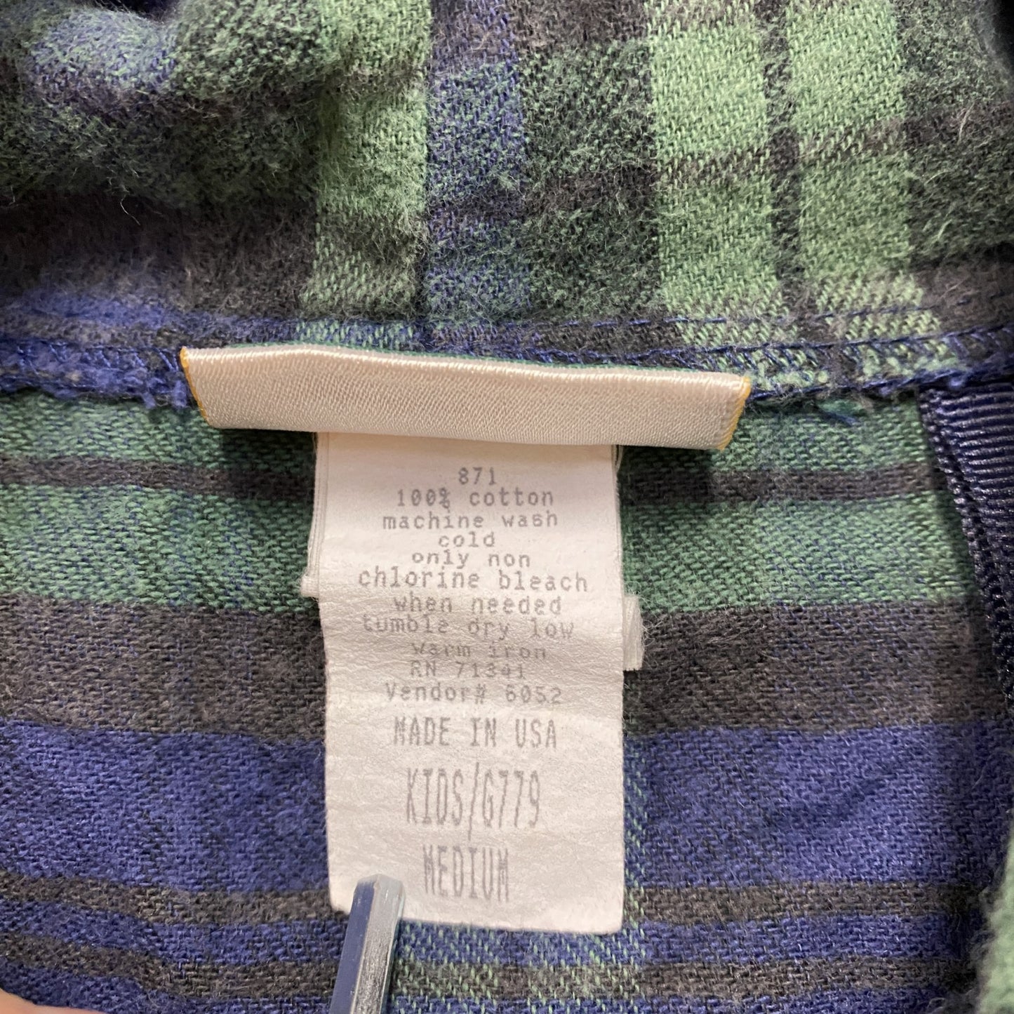 80s～　L.L.Bean　エルエルビーン　アノラックパーカー　ブラックウォッチチェック柄　ヴィンテージ　Mサイズ