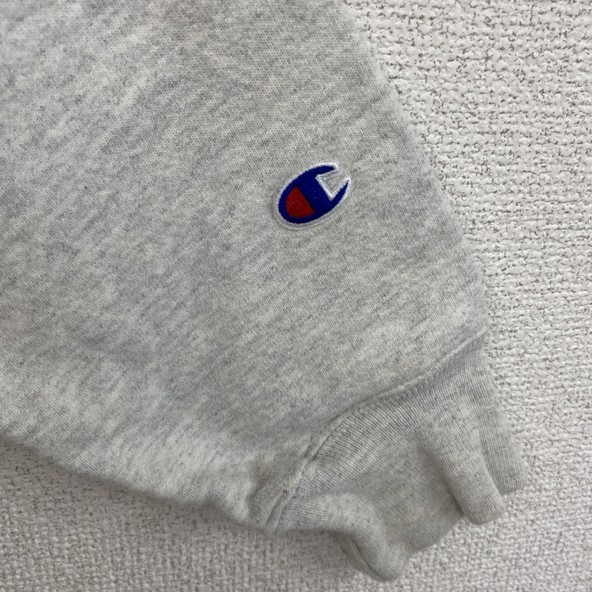 Champion　チャンピオン　リバースウィーブ　スウェット/トレーナー　アーチプリント　灰色　霜降りグレー　Sサイズ　古着
