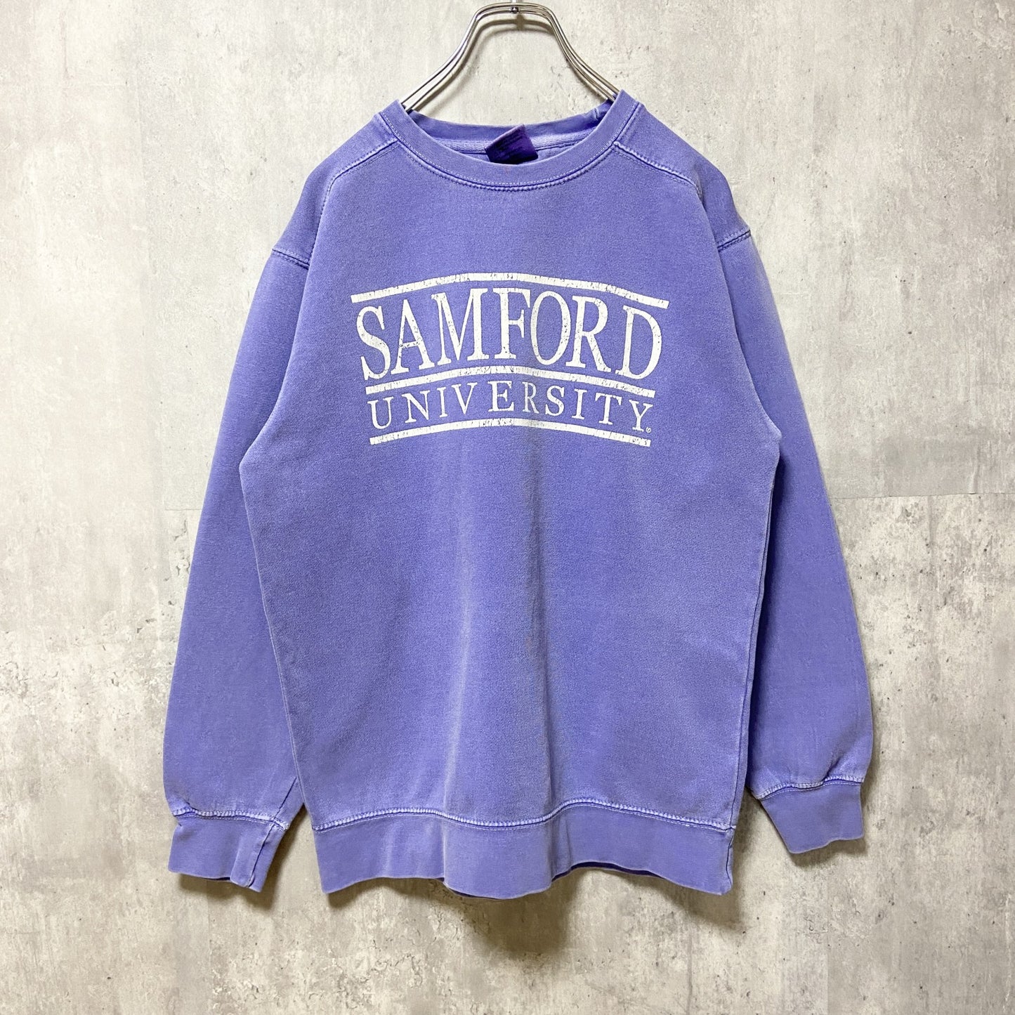 古着 used　SAMFORD UNIVERSITY　サムフォード大学　長袖カレッジプリントスウェット　トレーナー　Mサイズ