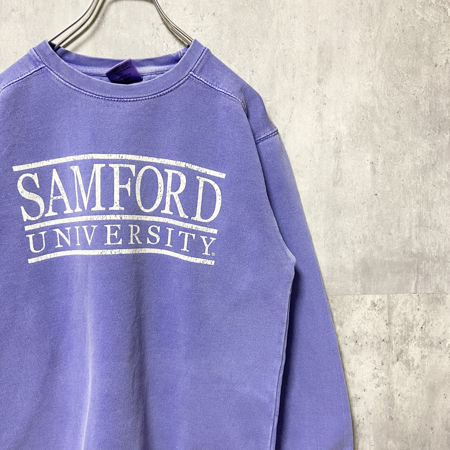 古着 used　SAMFORD UNIVERSITY　サムフォード大学　長袖カレッジプリントスウェット　トレーナー　Mサイズ