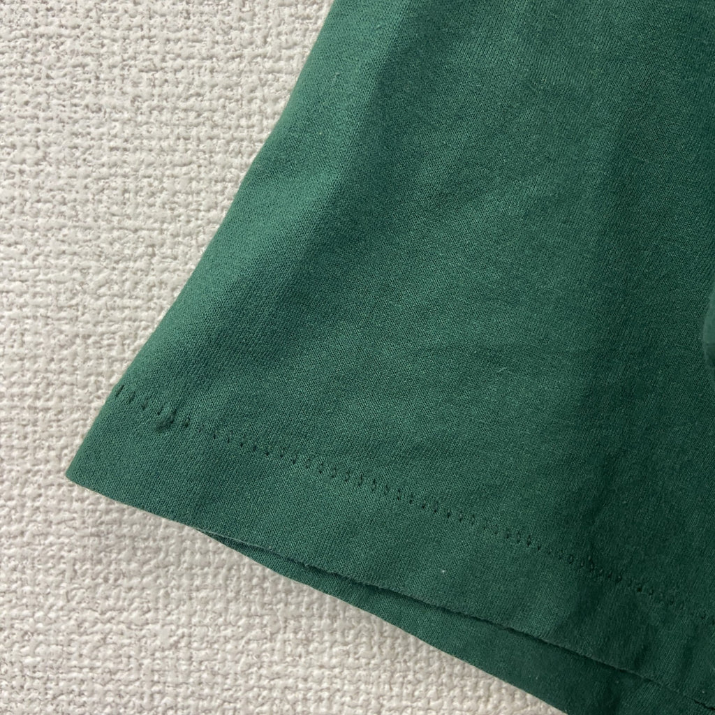 Hanes　ヘインズ　半袖プリントTシャツ　シングルステッチ　緑　グリーン　XLサイズ カットソー メンズ コットン 古着