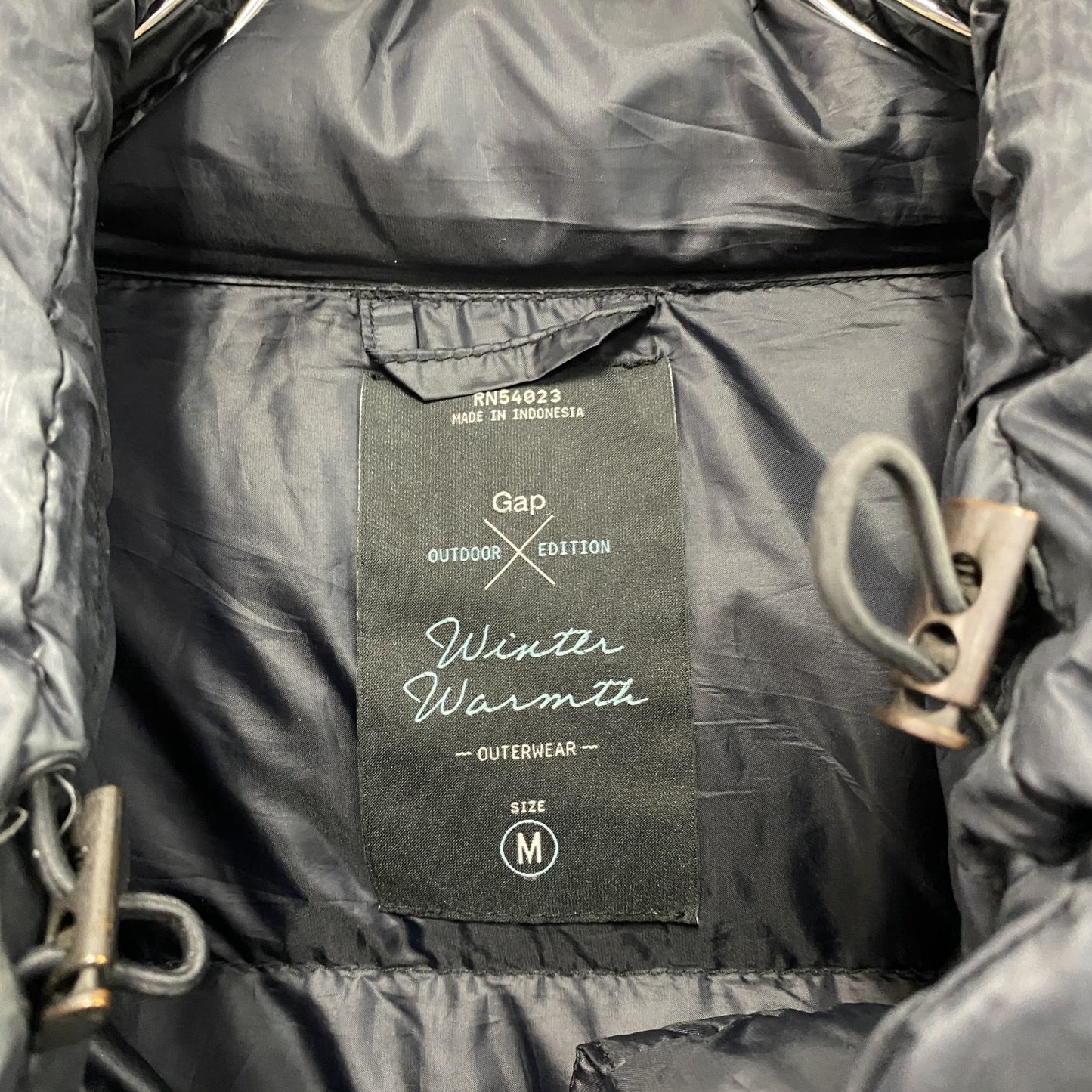 GAP　ギャップ　Winter Warmth　ダウンジャケット　ダウン90％　黒　ブラック　Mサイズ