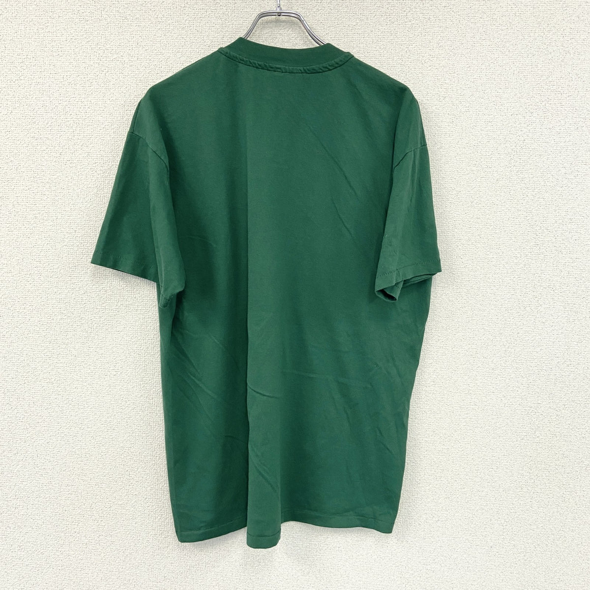 Hanes　ヘインズ　半袖プリントTシャツ　シングルステッチ　緑　グリーン　XLサイズ カットソー メンズ コットン 古着