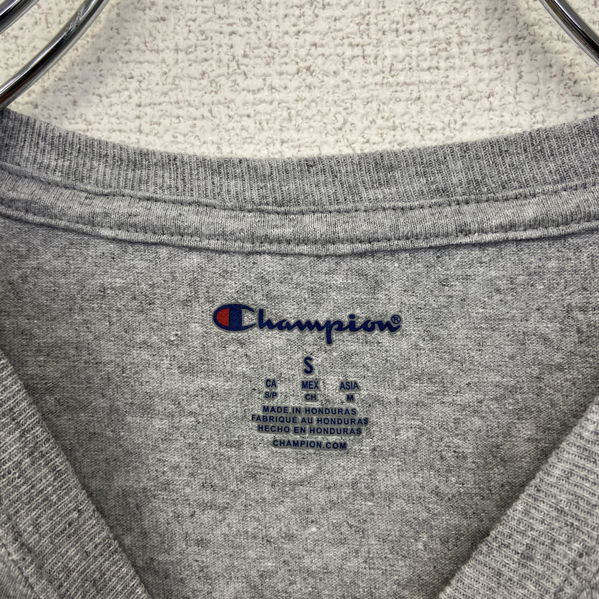 champion　チャンピオン　半袖プリントTシャツ　バスケットボール　トーナメント　グレー　灰色　2023　Sサイズ　古着
