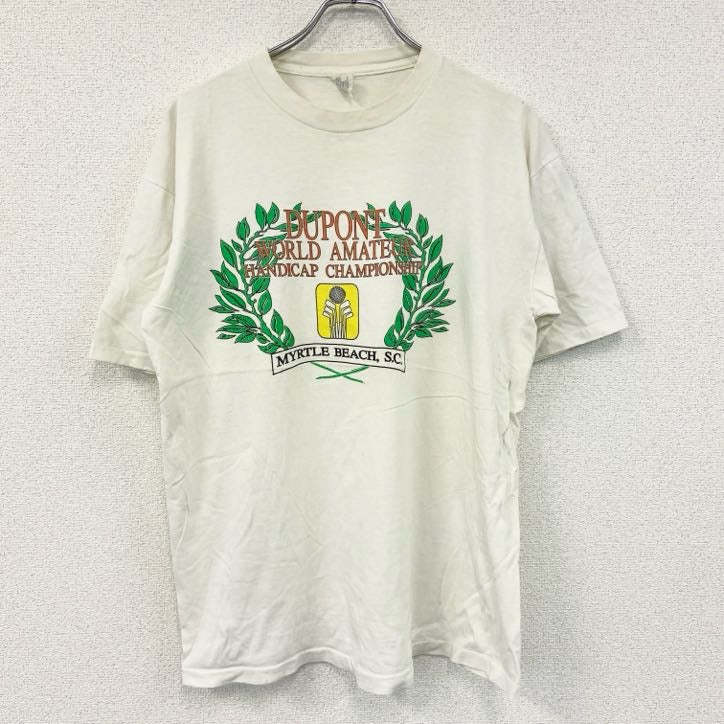 WORLD T’S　半袖プリントTシャツ　シングルステッチ　白　ホワイト　Lサイズ カットソー メンズ コットン 古着
