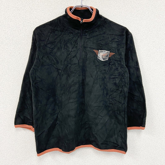 HARLEY DAVIDSON　ハーレーダビッドソン　フリースプルオーバー　黒　ブラック　12/14サイズ