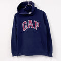 GAP　ギャップ　スウェットパーカー/フーディー　デカロゴ　紺　ネイビー　XSサイズ　古着