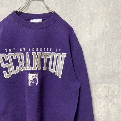 古着 used　Champion チャンピオン　SCRANTON UNIVERSITY　長袖カレッジ刺繍スウェット　トレーナー