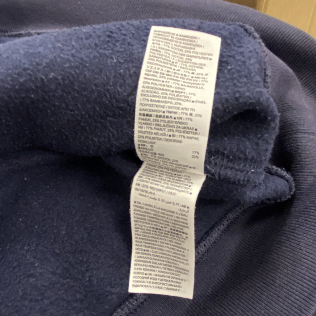 GAP　ギャップ　スウェットパーカー/フーディー　デカロゴ　紺　ネイビー　XSサイズ　古着
