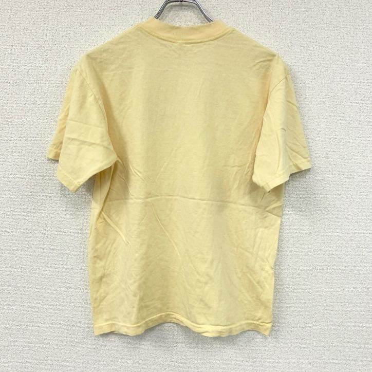 P.S.I.　半袖プリントTシャツ　黄色　イエロー　Mサイズ カットソー メンズ コットン 古着