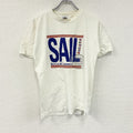 BYE BYE　半袖プリントTシャツ　白　ホワイト　Mサイズ カットソー メンズ コットン 古着